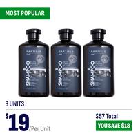 3 bottles of the top men's hair-thickening shampoo