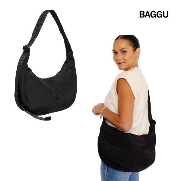 BAGGU Small Nylon Crescent Bag - Black 37''