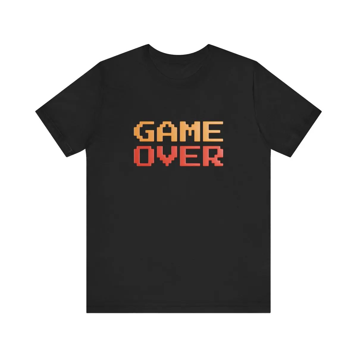 Game Over - Retro Classic Lo-Fi 8bit Video Gaming Catchphrase Nostalgia Unisex T-Shirt BELLA CANVAS