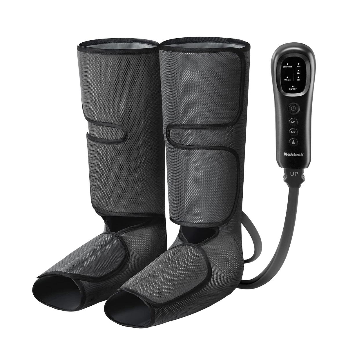 Nekteck Air Compression Leg Massager with 3 Massage Levels & Auto Shut Off Feature for Foot and Calf Comfort and Relaxat