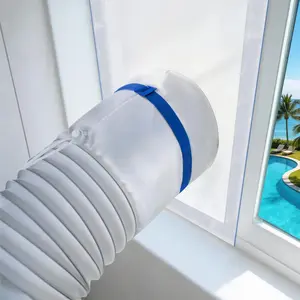 Portable Air Conditioner Window Vent Kit, Window Seal Kit for Mobile Air Conditioning & Dryer, Full Sealing Waterproof, Fit Both 5" and 6" Exhaust Hose, Length Adjustable 10x40-64 Inches