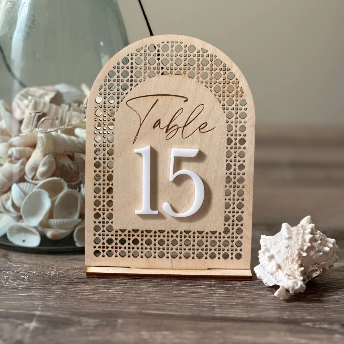 Rattan Table Numbers/ boho table numbers/ wedding signage/ event decor