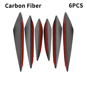 Car Anti-Collision Accessory Front Bumper Lip Diffuser Body Spoiler Carbon Fibe Splitter Fins