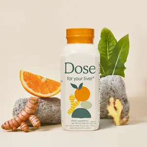 Dose for Your Liver Cleanse Detox & Repair Organic Milk Thistle Supplement with Turmeric Dandelion Ginger and Orange 16oz Bottle 1 Pack