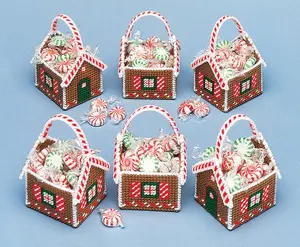 Gingerbread Treat Baskets Plastic Canvas Kit