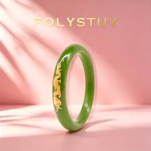 FOLYSTUY (JXY72Q62) Elegant Dragon Bangle - 60mm Inner Diameter, 12mm Width, Daily Wear Costume Jewelry Accessory