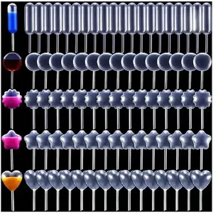 4ml 200counts Plastic Cupcake Pipettes, Baking Squeeze Dropper Liquid Infuser Transfer for Strawberries