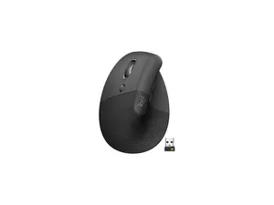 Logitech Lift Left Vertical Ergonomic Mouse, Left-handed, Wireless, Bluetooth or Logi Bolt USB, Quiet clicks, 4 buttons, compatible with Windows/macOS/iPadOS, Laptop, PC - Graphite
