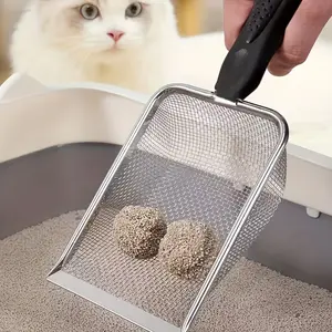 A Stainless Steel Cat Litter Scoop That Is Easy to for Clean And Durable, Perfect for Cleaning Cat Waste And Suitable for Fine Cat Litter