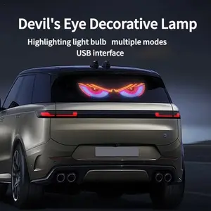 Car LED Atmosphere Decoration Light Set, Devil Eye Car Decorative Lamp, USB Creative Neon Light, Dynamic Effect Wireless Remote Control,Any transformation,Suitable for all vehicle models, Car Ambient Lighting