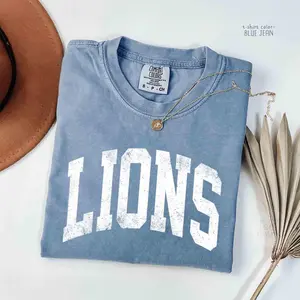Comfort Colors Vintage Lions T-shirt, Trendy Lions Game Day T-shirt, Teacher Sports T-shirt, Football Tee, College Spirit Gift For Her, Gift For Him