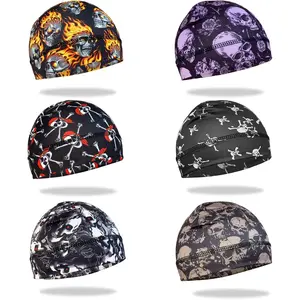 Cap Sweat Wicking  Liner Breathable Cycling Beanie Running Sports Hat Cooling Head Wraps for Men