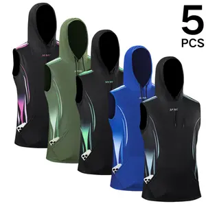 Sleeveless Hooded Active Vests: Sleek Accent Detailing & Functional Pocket for Dynamic Daily Moments