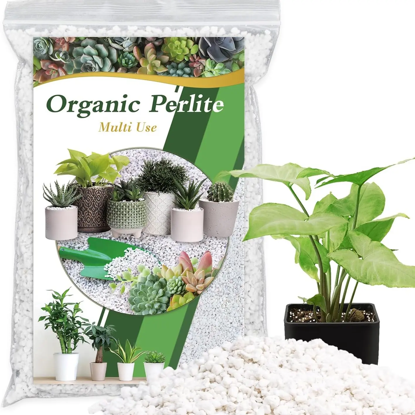 Organic Perlite for Plants, Enhances Soil Drainage and Aeration, Perfect Perlite