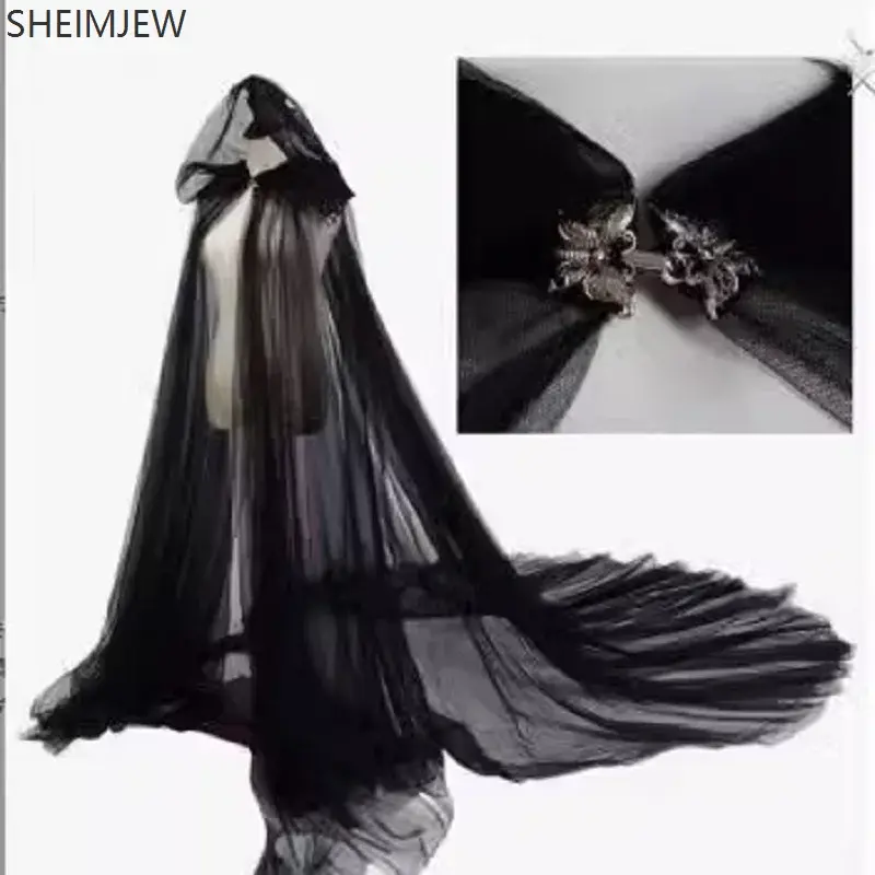 Medieval Shawl Men And Women Adult Gothic Punk Fairy Elf Witch Wedding Wicca Hooded Cape Halloween Role Play Vampire Costume