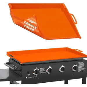 Griddle Cover Mat for Grill 36" Blackstone, Durable Full Protection Orange Grill Mat,  Grade Material, Easy to Clean, Compact Design with Handles,