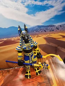 3D Printed Anubis Poseable Figure • Ancient Egyptian Anubis Statue • Articulated Mythology Toy