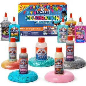 Elmer’s celebration slime kit, slime supplies 10 piece kit