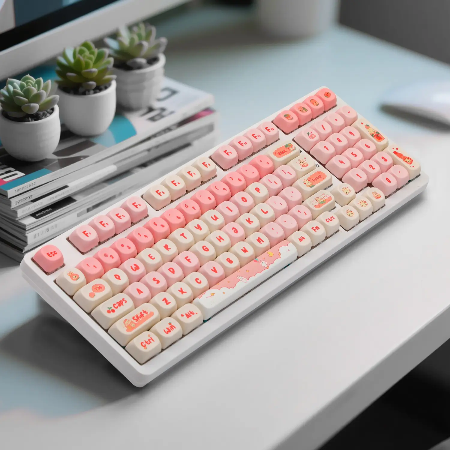 Snack Rabbit Mechanical Keyboard Keycaps Moa Height Personalized Heat ...