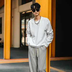 Men's Solid Thermal Lined Drawstring Waist Pants, Casual Comfy Loose Fitting Trousers for Fall & Winter, Men's Bottoms for Daily Wear, Relaxed Fit