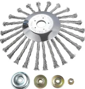 Grass Trimmer Head, 6/8/10 Inch, Thickened Steel Wire, For Lawn Mower Accessories, Steel Wire Wheel, Rust Removal, Grass Trimming Disc Accessory