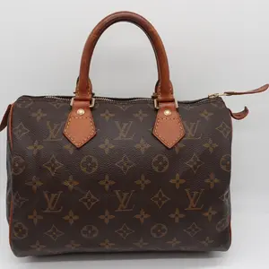 Pre-owned Louis Vuitton Coated Canvas Top Handle Bag 1994 Vintage Monogram Speedy 25