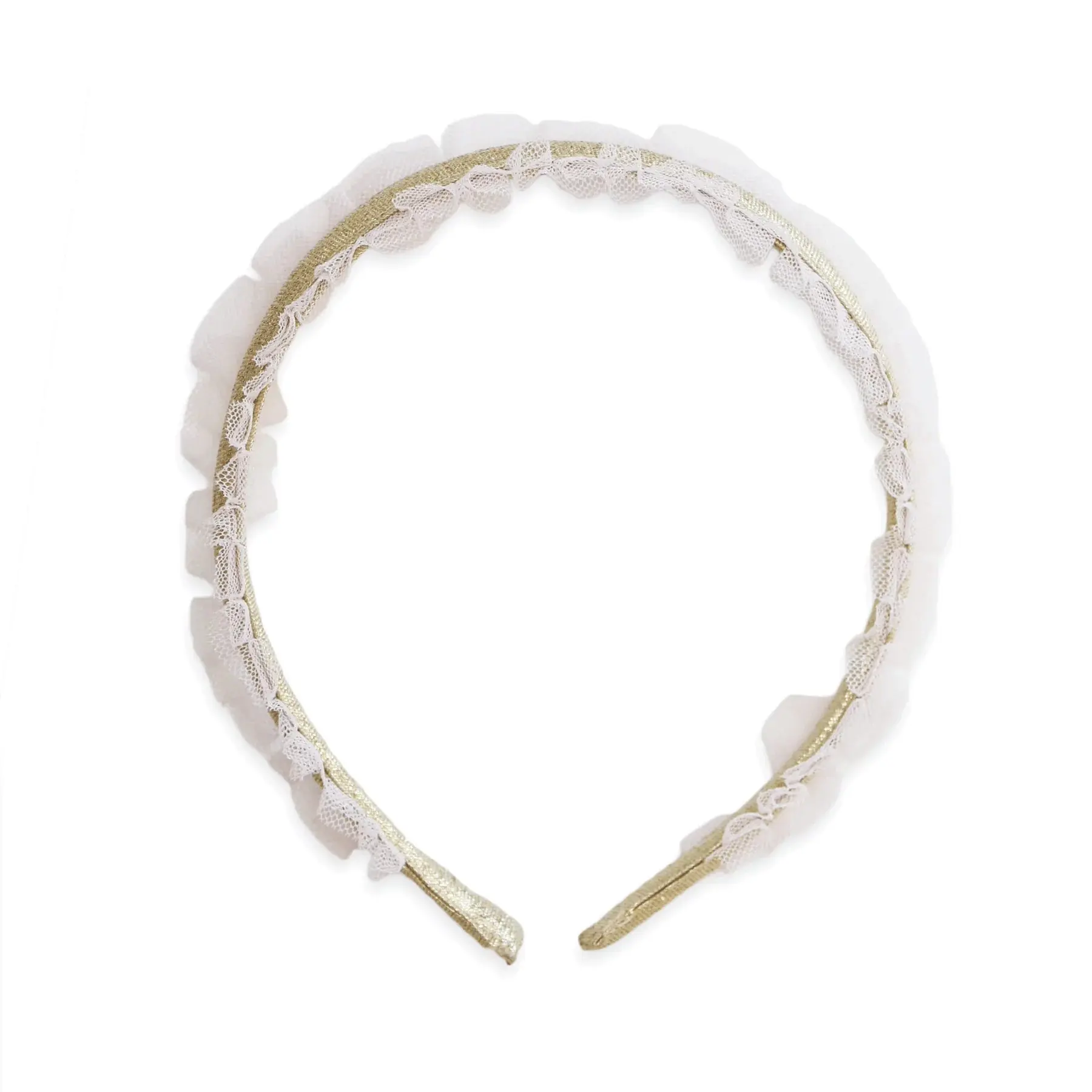 Swan Headband, Gold and Beige