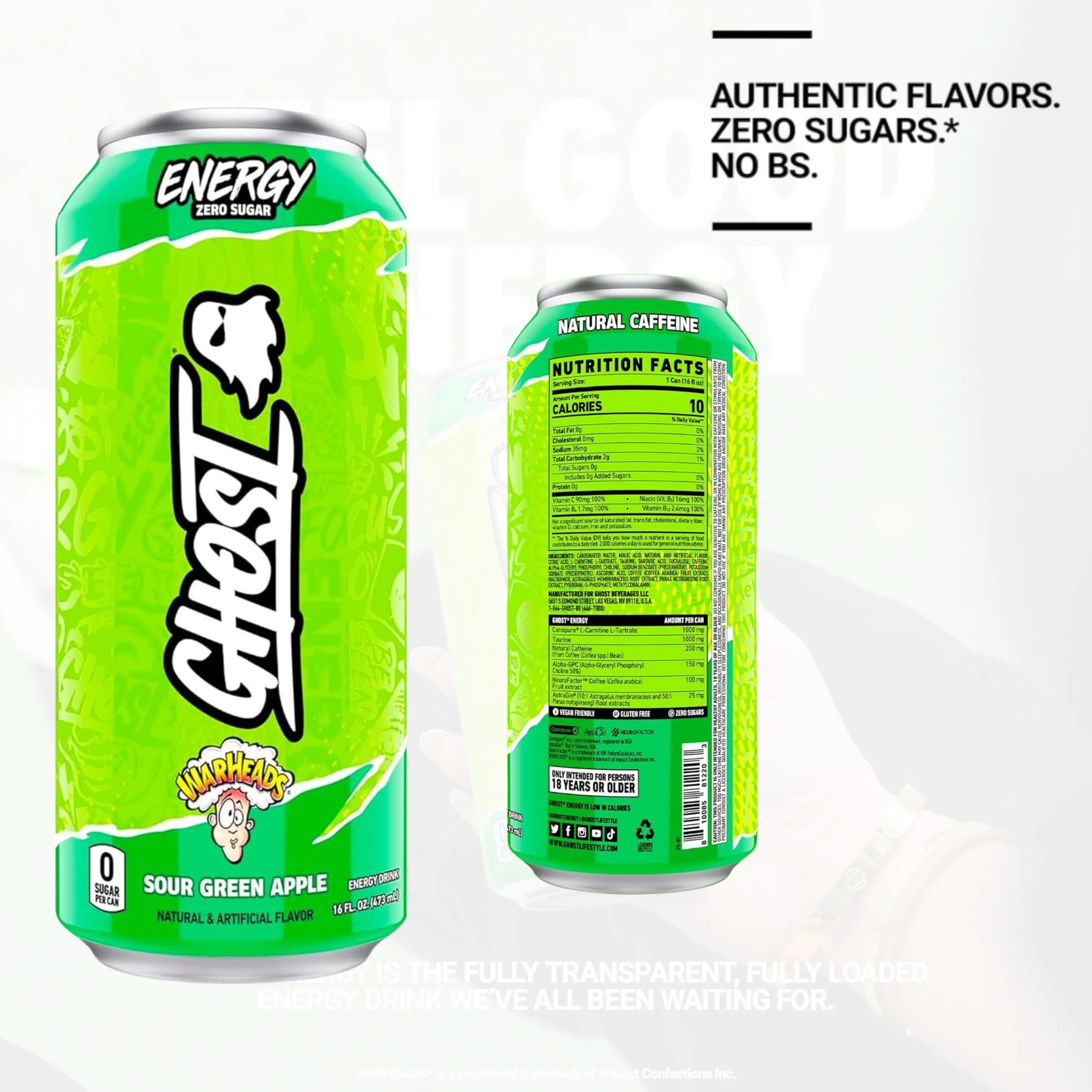 ghost l carnitine GHOST Burn Passionfruit! Our go-to thermogenic pre-workout for energy, focus, and fat-burning support Packed with: L-Carnitine helps your body use fat for energy Caffeine & ZERO SUGARS Ghost Energy update brings with
