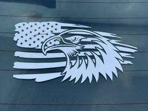American Flag Eagle Vinyl Decal - 2 PACK