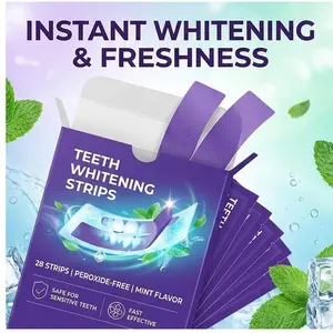 14 Pairs (28 Strips) – Instant Whitening Teeth Strips Set | Enamel-Safe | Non-Sensitizing | Peroxide-Free