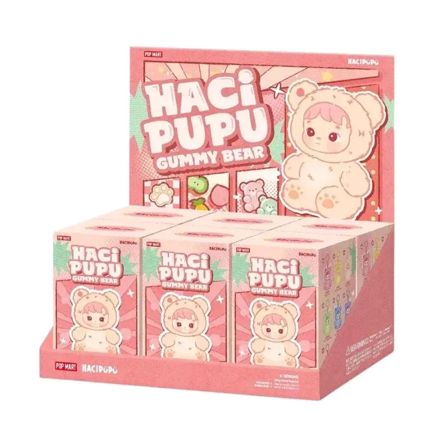POP MART Hacipupu Gummy Bear Series Vinyl Plush Pendant Blind Box, Ideal for Blind Bag Collecting & Collectibles Enthusiasts