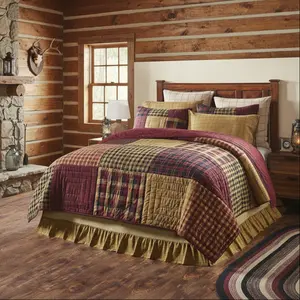 Correll Burgundy & Natural Quilt