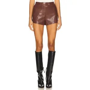 House of Harlow 1960 x REVOLVE Demi Faux Leather Short in Chocolate Brown