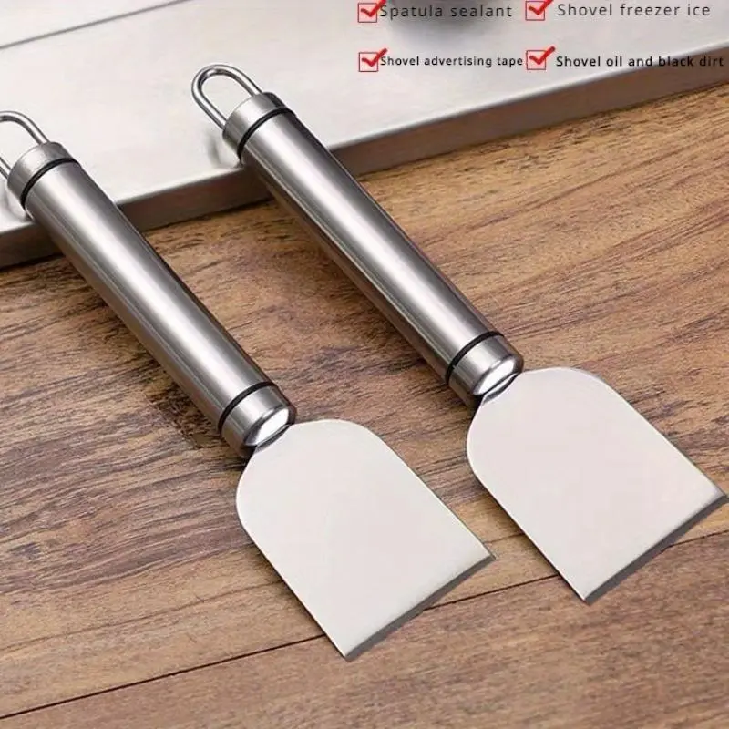 Stainless Steel Shovel Knife Multi-Purpose Scraper, Tough Scraper, Paint Scraper Tool, Tile Flat Shovel, Floor Glass Glue Removal, Kitchen Refrigerator Cleaning Tool, Oil Dirt