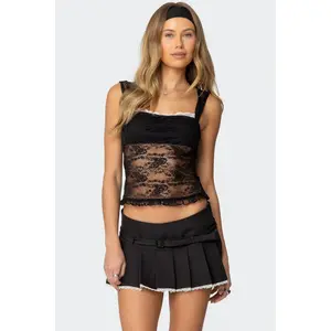 Essie Peekaboo Sheer Lace Top