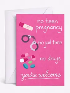 Sarcastic Funny Mother’s Day Greeting Card - Durable Paper, Vibrant Print, Blank Inside, Personal Message, Write Your Own Adult Humor Gag Gift for Mom