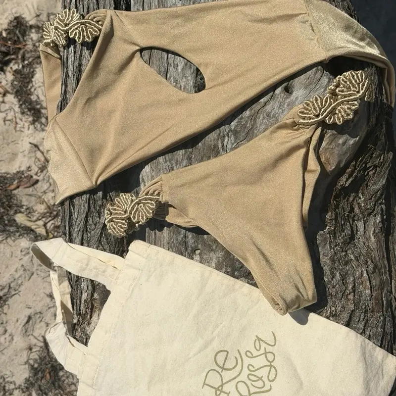 Soléa Gold Macrame Two Piece Set