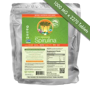 Hawaiian Spirulina 3 A Day 1000mg Tablets - 5lb Bag Healthcare Fitness