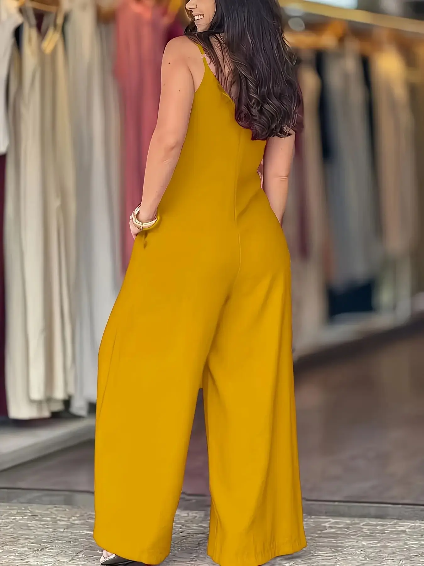 Women's Elegant Solid Color Strapless Jumpsuit, Stylish One-Piece for Casual Wear, Comfortable and Versatile Fashion Choice Womenswear Elegance