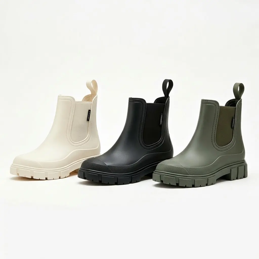 Women's Waterproof Rain Boots, Lightweight Non-Slip Outdoor Boots with Wear-Resistant Sole for Gardening, Yard Work, Car Washing and Rainy Days