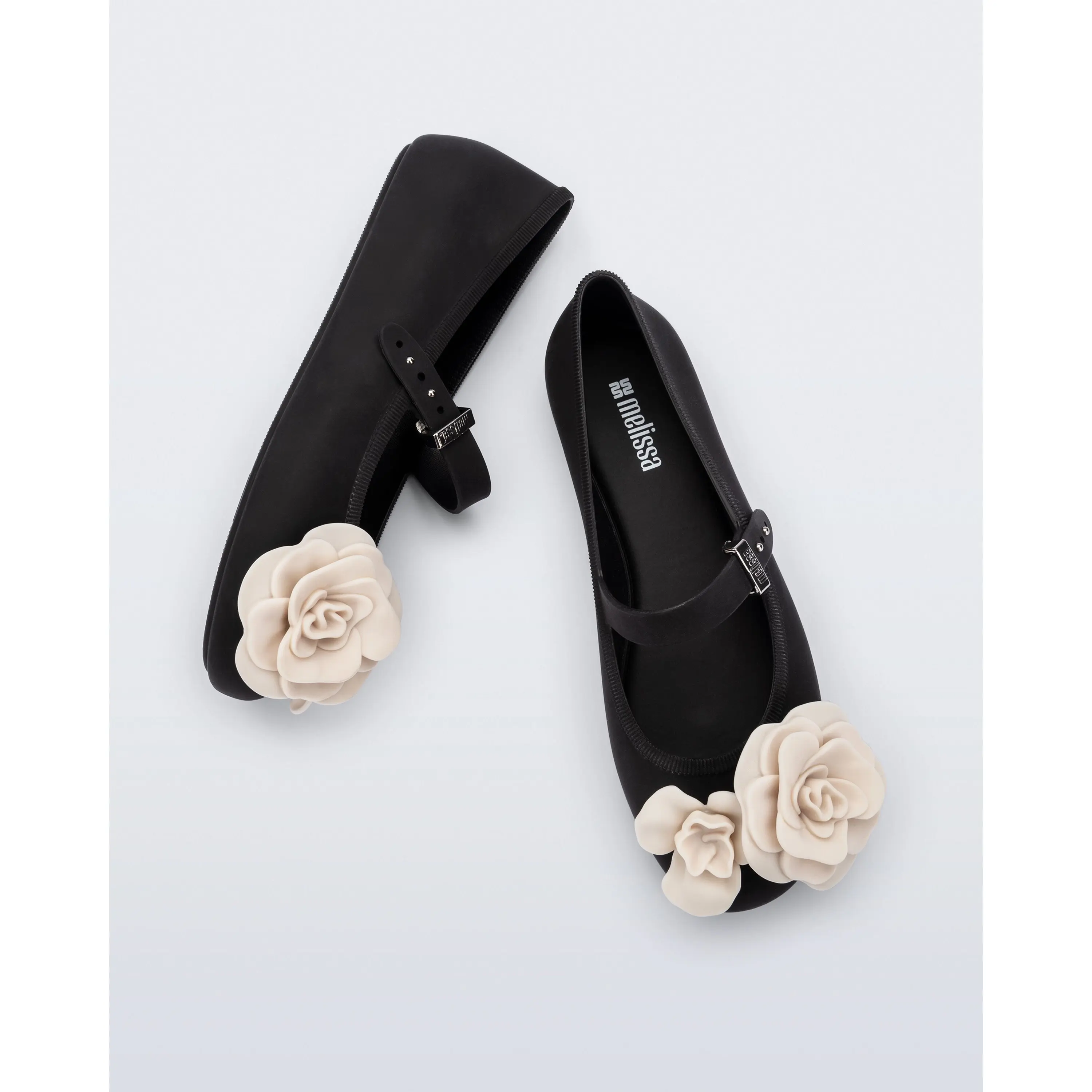 Melissa Women's Soft Ballerina Petals Ballet Flats with Flower Embellishments Melissa Women's Soft Ballerina Petals Ballet Flats with Flower Embellishments