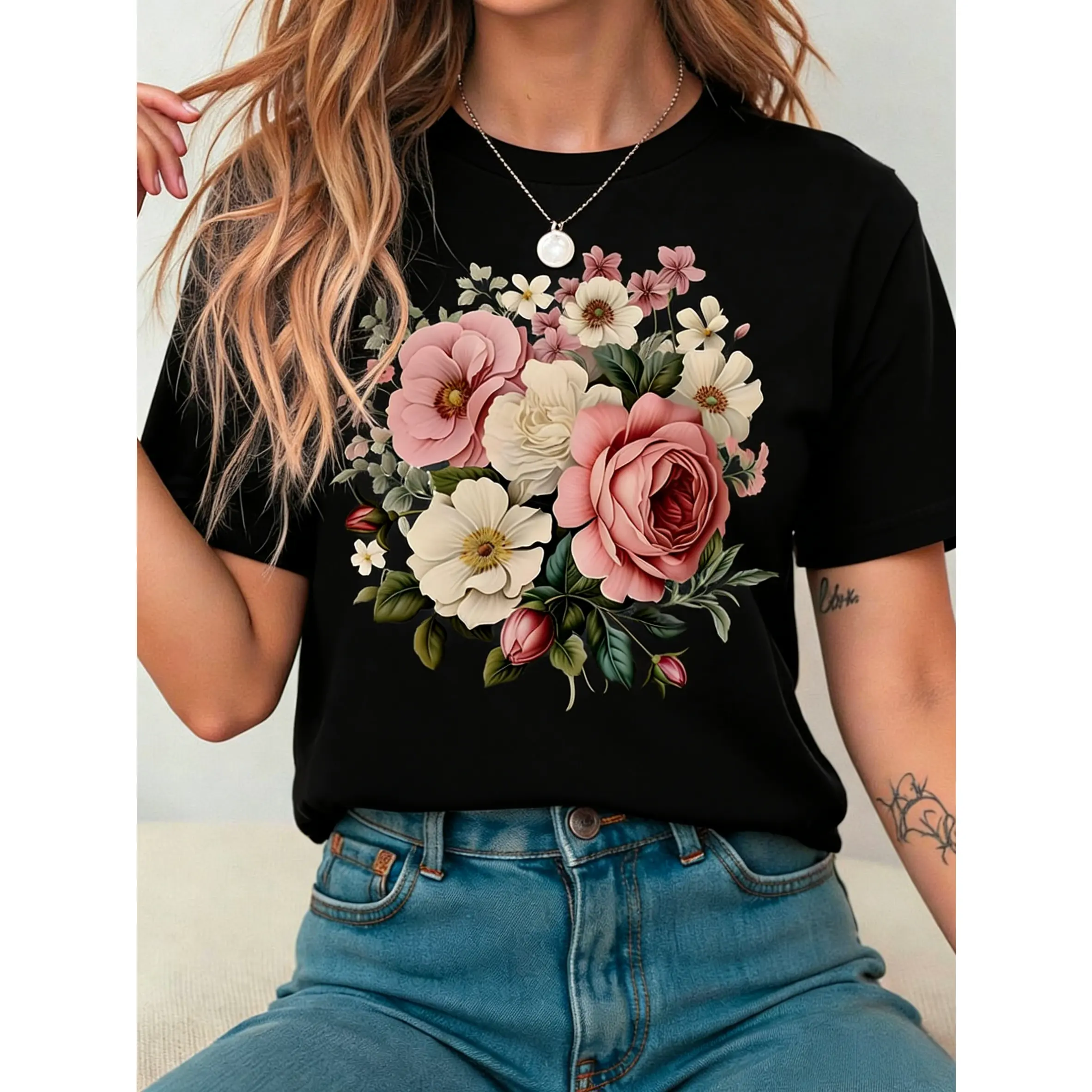 Boho Wildflowers Cottagecore Shirt |   Flowers Cottagecore Shirt |   Floral Shirt |   Flower T-Shirt |   Flowers Tshirt |   Wildflower Tshirt Casual, Women's Trendy Boho Cottagecore Graphic Tee, Summer Casual Streetwear Top