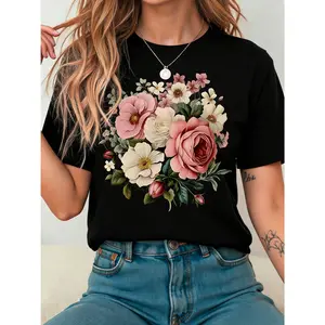 Boho Wildflowers Cottagecore Shirt |   Flowers Cottagecore Shirt |   Floral Shirt |   Flower T-Shirt |   Flowers Tshirt |   Wildflower Tshirt Casual, Women's Trendy Boho Cottagecore Graphic Tee, Summer Casual Streetwear Top