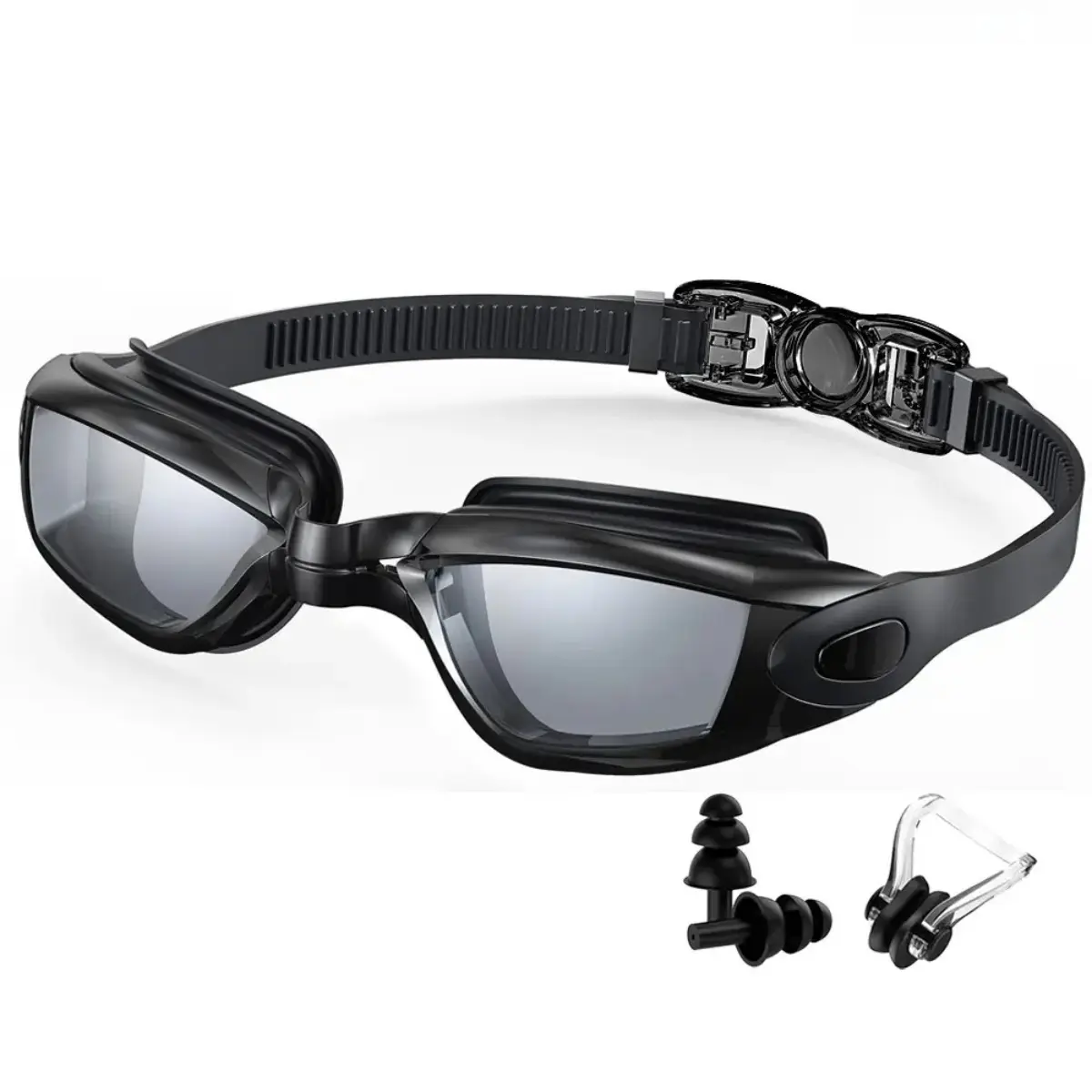 Polarized Swimming Goggles for Adults, Leakproof Anti-Fog UV Protective Silicone Eyewear with Tinted Lenses, Swimming Accessories for Men & Women, Leakproof Swimming Glasses, Silicone Pool Goggles, Uv Protective Goggles