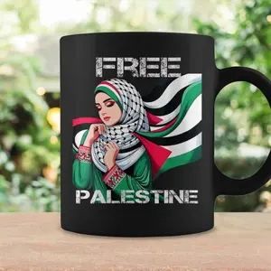I Love Free Palestine Flag Save Gaza Strip Palestinian Coffee Mug