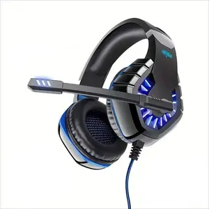 Wired Gaming Headset, Over-ear Design Headphone with Microphone, HD Sound Quality Headset for PC, Laptop, Computer, Gaming Accessories