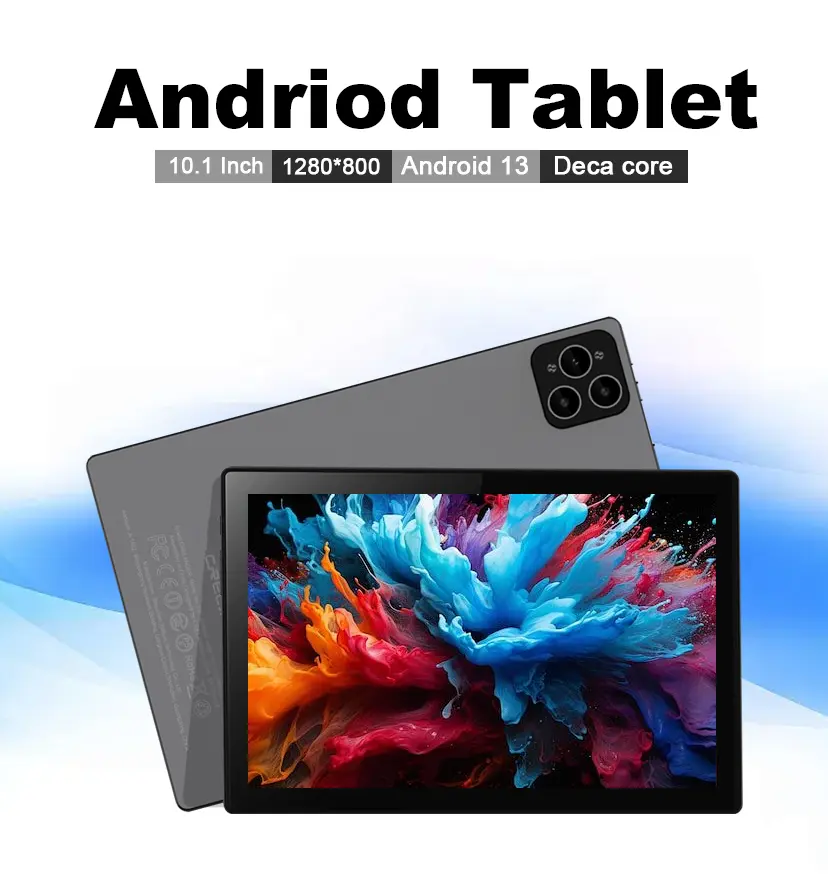 Crelander 4G LTE 10.1 inch Android 13 Tablet 2 in 1 with 12GB RAM