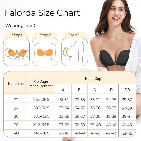 Falorda 2 Pairs Suede Fabric Adhesive Bra Strapless Sticky Push Up Invisible Bra for Women Size A-D Comfortable Breathable Skin-friendly Daily All-Matching Womenswear