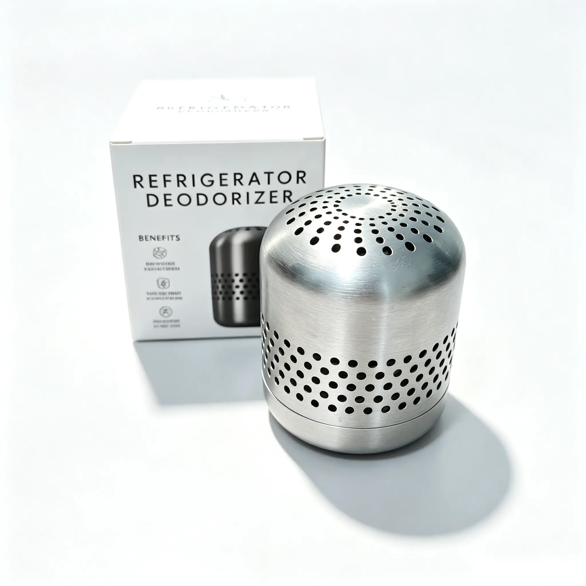 Purriko Refrigerator Deodorizer,Long-Lasting Fridge Odor Eliminator |   Replaces Baking Soda and Activated Carbon, Reusable Fridge Deodorizer