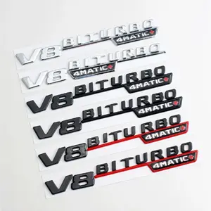10-25 C63S W205 E63S W213 S63 W222 GLC63S X253 GLE63S W167 AMG Accessories Fender Side Emblem V8 Biturbo 4matic Logo